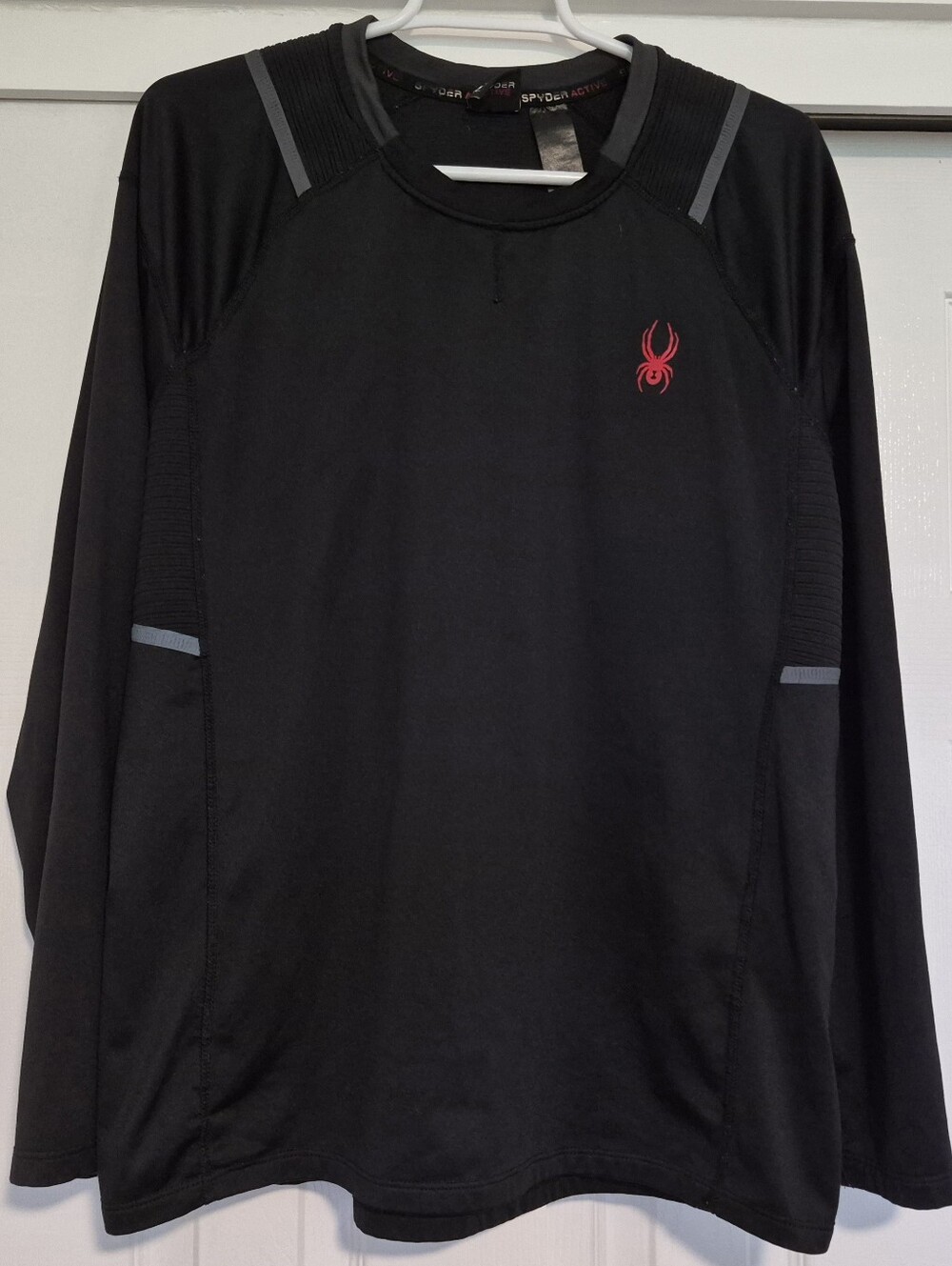 Spyder Active Men’s Long Sleeve T Shirt Black Sz M